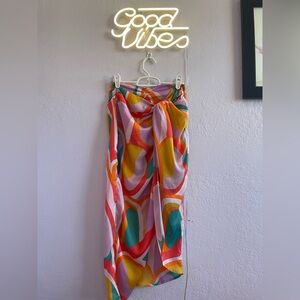 Vici Darla Wrap Midi Skirt-Skies are Blue